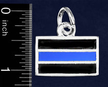 Load image into Gallery viewer, 12 Law Enforcement Blue Line Beaded Charm Bracelets - Fundraising For A Cause