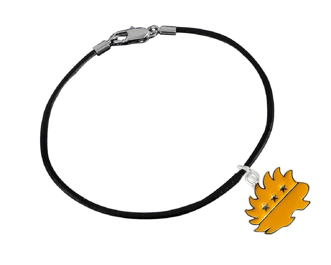 12 Libertarian Gold Porcupine Leather Cord Bracelets - Fundraising For A Cause