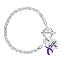 Load image into Gallery viewer, 12 Lupus Purple Ribbon Rope Bracelets - Fundraising For A Cause