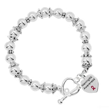 Load image into Gallery viewer, 12 Meningitis Awareness Heart Charm Beaded Bracelets - Fundraising For A Cause