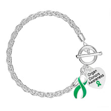 Load image into Gallery viewer, 12 Organ Donors Green Ribbon Rope Bracelet - Fundraising For A Cause