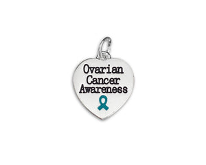 12 Ovarian Cancer Heart Charm Rope Bracelets - Fundraising For A Cause