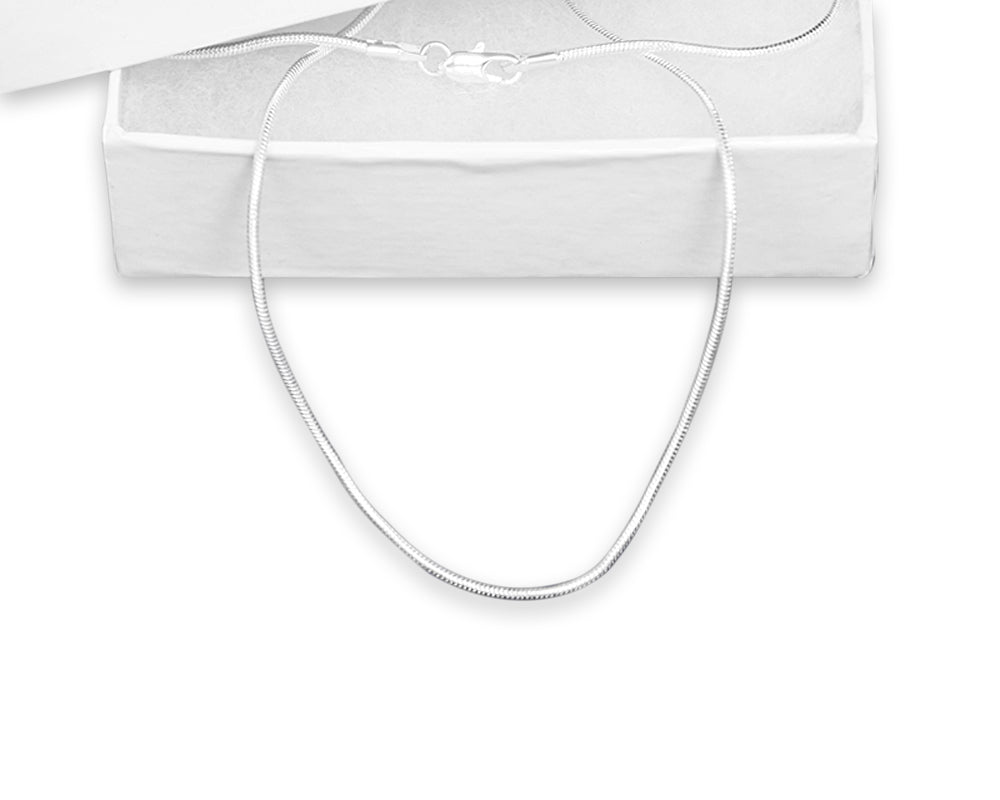 12 Pack Sterling Silver Plated 17 inch Snake Chain Necklaces (12 Necklaces) - Fundraising For A Cause