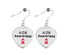 Load image into Gallery viewer, 12 Pairs AIDS Awareness Heart Earrings - Fundraising For A Cause