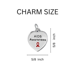 12 Pairs AIDS Awareness Heart Earrings - Fundraising For A Cause