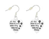 12 Pairs All You Need Is Love And A Dog Earrings - Fundraising For A Cause