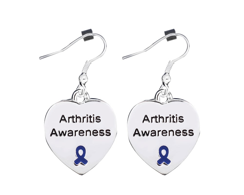 12 Pairs Arthritis Awareness Heart Earrings - Fundraising For A Cause