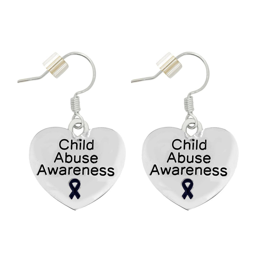 12 Pairs Child Abuse Awareness Heart Earrings - Fundraising For A Cause