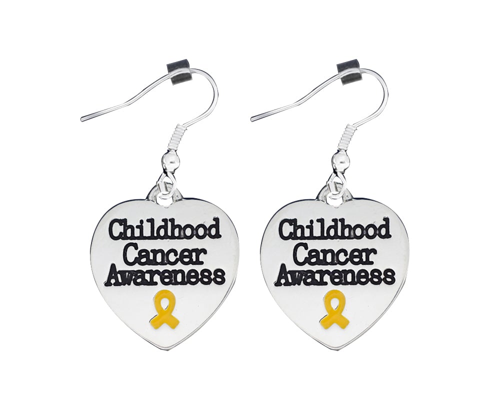 12 Pairs Childhood Cancer Awareness Heart Earrings - Fundraising For A Cause