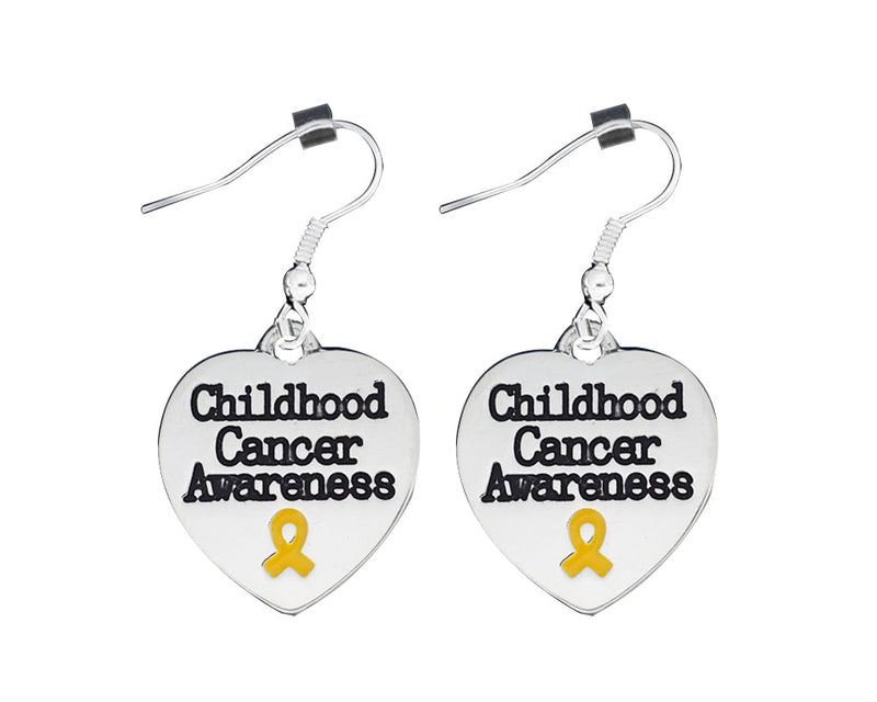 12 Pairs Childhood Cancer Awareness Heart Earrings - Fundraising For A Cause