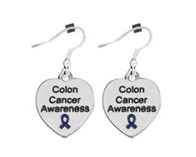 Load image into Gallery viewer, 12 Pairs Colon Cancer Awareness Heart Earrings - Fundraising For A Cause