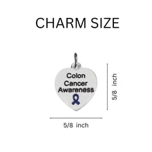 Load image into Gallery viewer, 12 Pairs Colon Cancer Awareness Heart Earrings - Fundraising For A Cause