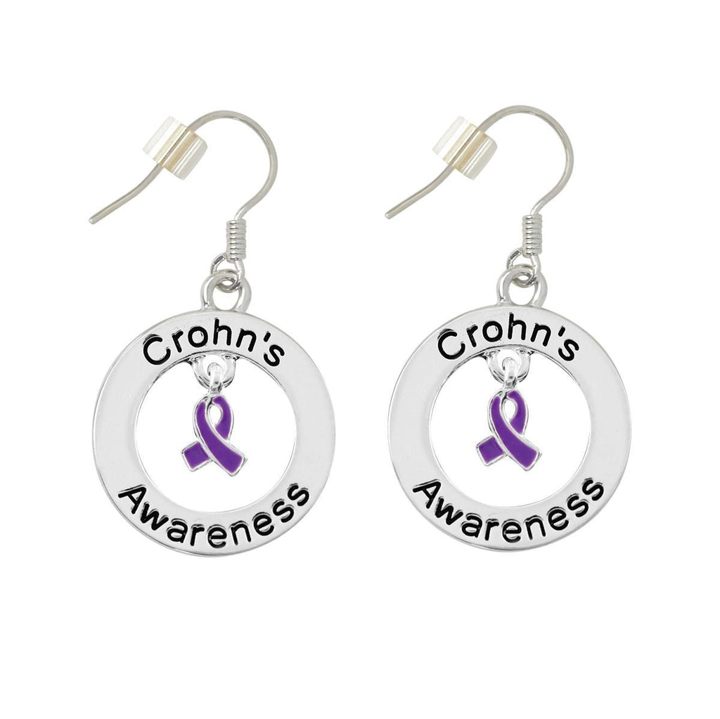 12 Pairs Crohn's Disease Awareness Hanging Earrings - Fundraising For A Cause