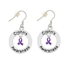 Load image into Gallery viewer, 12 Pairs Crohn&#39;s Disease Awareness Hanging Earrings - Fundraising For A Cause