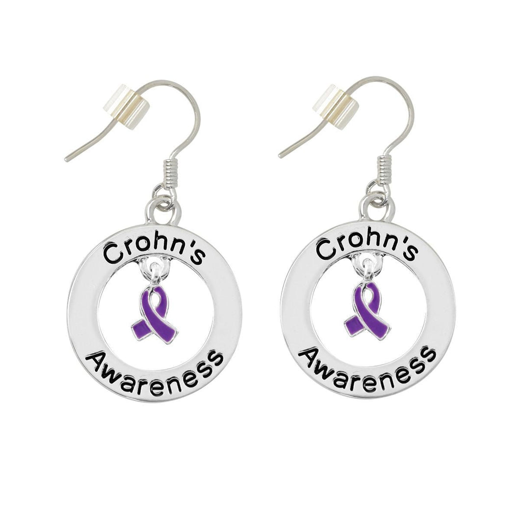 12 Pairs Crohn's Disease Awareness Hanging Earrings - Fundraising For A Cause