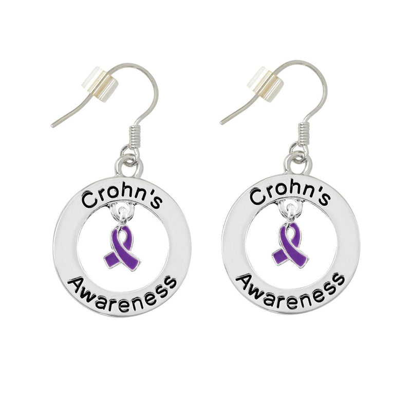 12 Pairs Crohn's Disease Awareness Hanging Earrings - Fundraising For A Cause