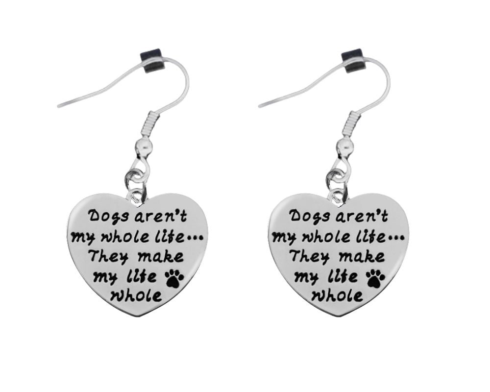 12 Pairs Dogs Aren't My Whole Life Hanging Earrings - Fundraising For A Cause