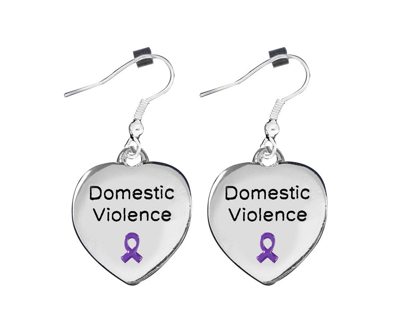 12 Pairs Domestic Violence Awareness Heart Earrings - Fundraising For A Cause