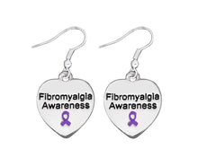 Load image into Gallery viewer, 12 Pairs Fibromyalgia Awareness Heart Earrings - Fundraising For A Cause