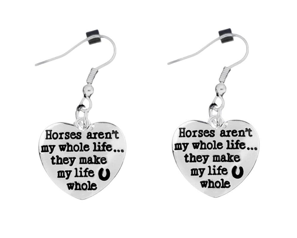 12 Pairs Horses Aren't My Whole Life Earrings - Fundraising For A Cause