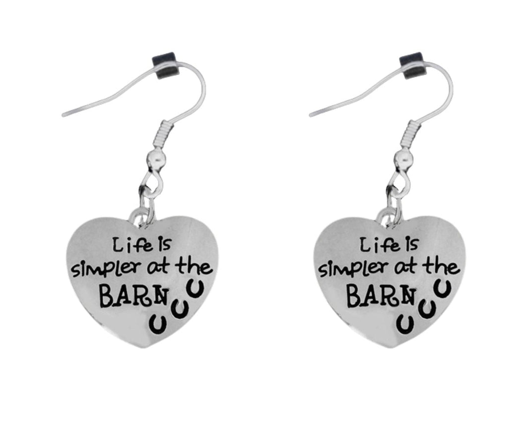 12 Pairs Life is Simpler at the Barn Earrings - Fundraising For A Cause