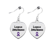 Load image into Gallery viewer, 12 Pairs Lupus Awareness Heart Earrings - Fundraising For A Cause