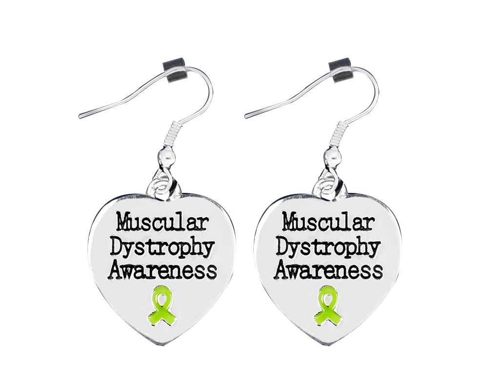 12 Pairs Muscular Dystrophy Awareness Heart Earrings - Fundraising For A Cause