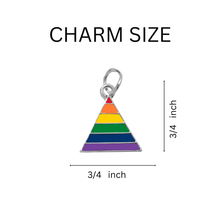 Load image into Gallery viewer, 12 Pairs Pairs Rainbow Triangle Charm Hanging Earrings - Fundraising For A Cause