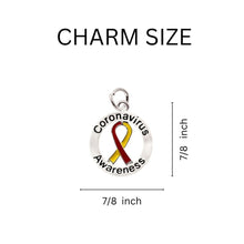 Load image into Gallery viewer, 12 Pairs Round Coronavirus (COVID - 19) Awareness Earrings - Fundraising For A Cause