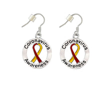 Load image into Gallery viewer, 12 Pairs Round Coronavirus (COVID - 19) Awareness Earrings - Fundraising For A Cause