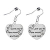 12 Pairs To The Moon and Back Heart Earrings - Fundraising For A Cause