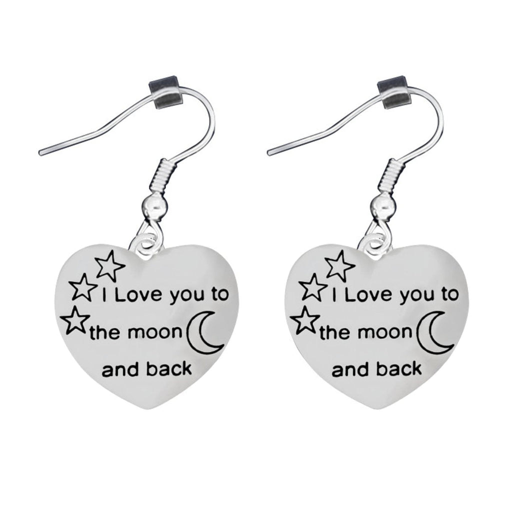 12 Pairs To The Moon and Back Heart Earrings - Fundraising For A Cause