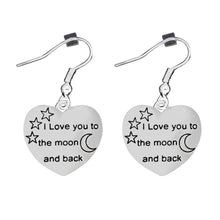 Load image into Gallery viewer, 12 Pairs To The Moon and Back Heart Earrings - Fundraising For A Cause