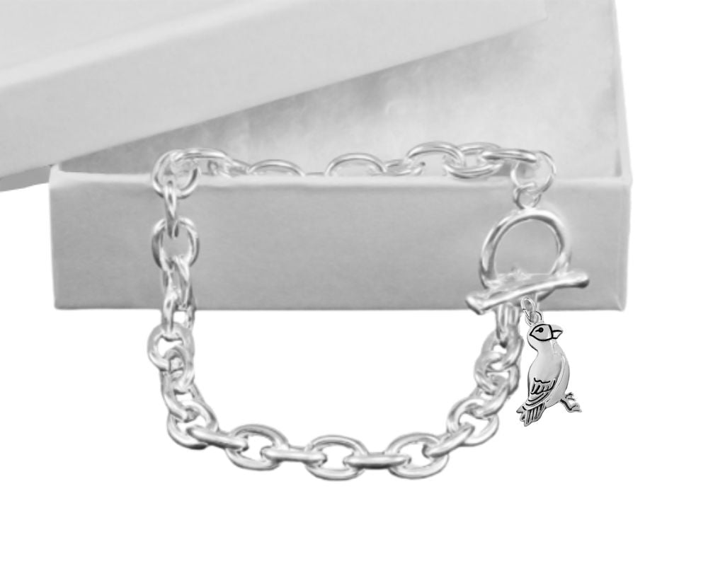 12 Parrot Charm Chain Link Style Bracelets - Fundraising For A Cause