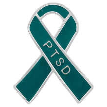 Load image into Gallery viewer, 12 PTSD Ribbon Awareness Pins - Fundraising For A Cause