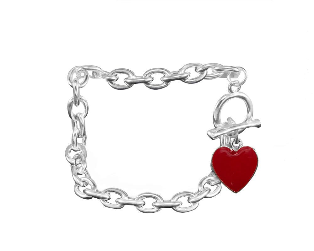 12 Red Heart Chunky Charm Bracelets - Fundraising For A Cause