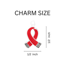 Load image into Gallery viewer, 12 Red Ribbon Retractable Charm Bracelets - Fundraising For A Cause