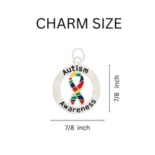 Load image into Gallery viewer, 12 Round Autism Awareness Ribbon Necklaces - Fundraising For A Cause