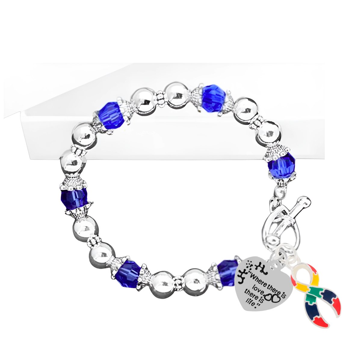 12 Where There Is Love Autism Ribbon Bracelets - Fundraising For A Cause