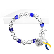 Load image into Gallery viewer, 12 Where There is Love Blue &amp; Yellow Ribbon Bracelets - Fundraising For A Cause