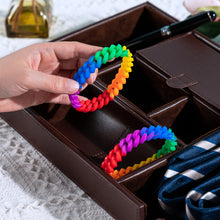 Load image into Gallery viewer, Rainbow Chain Link Silicone Bracelet Wristbands