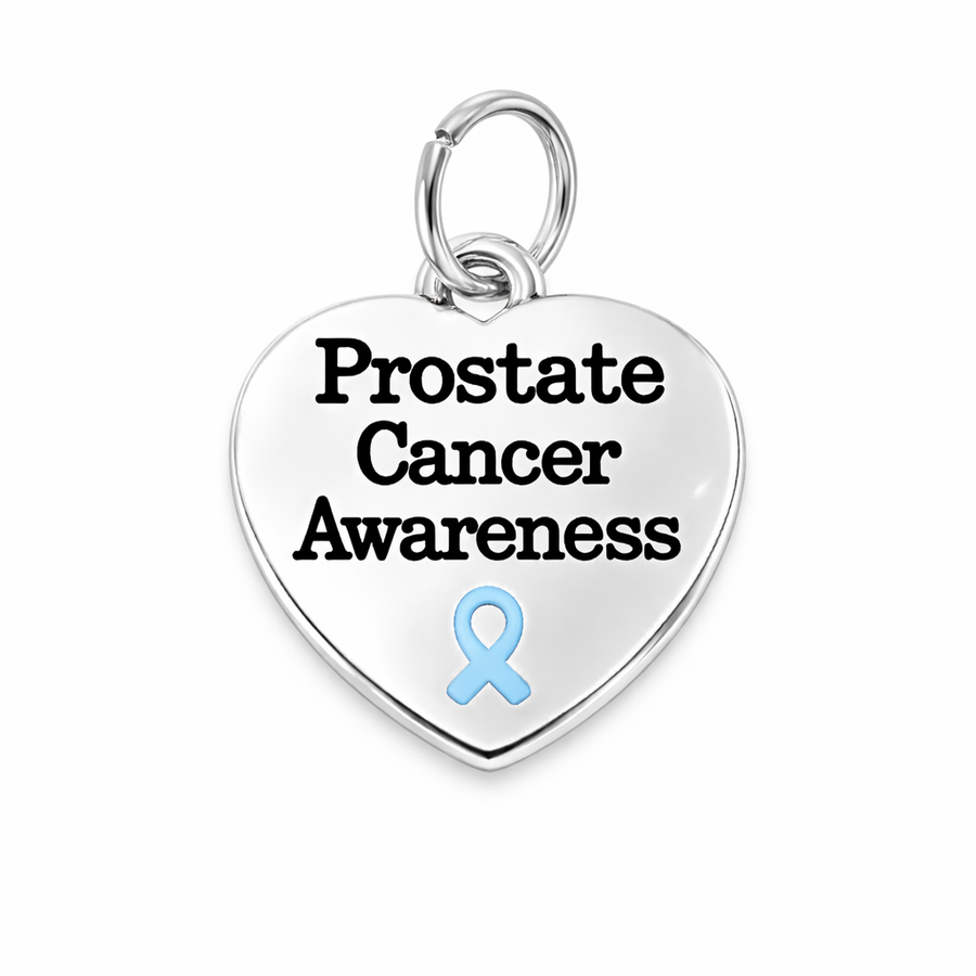 Prostate Cancer Awareness Heart Charms