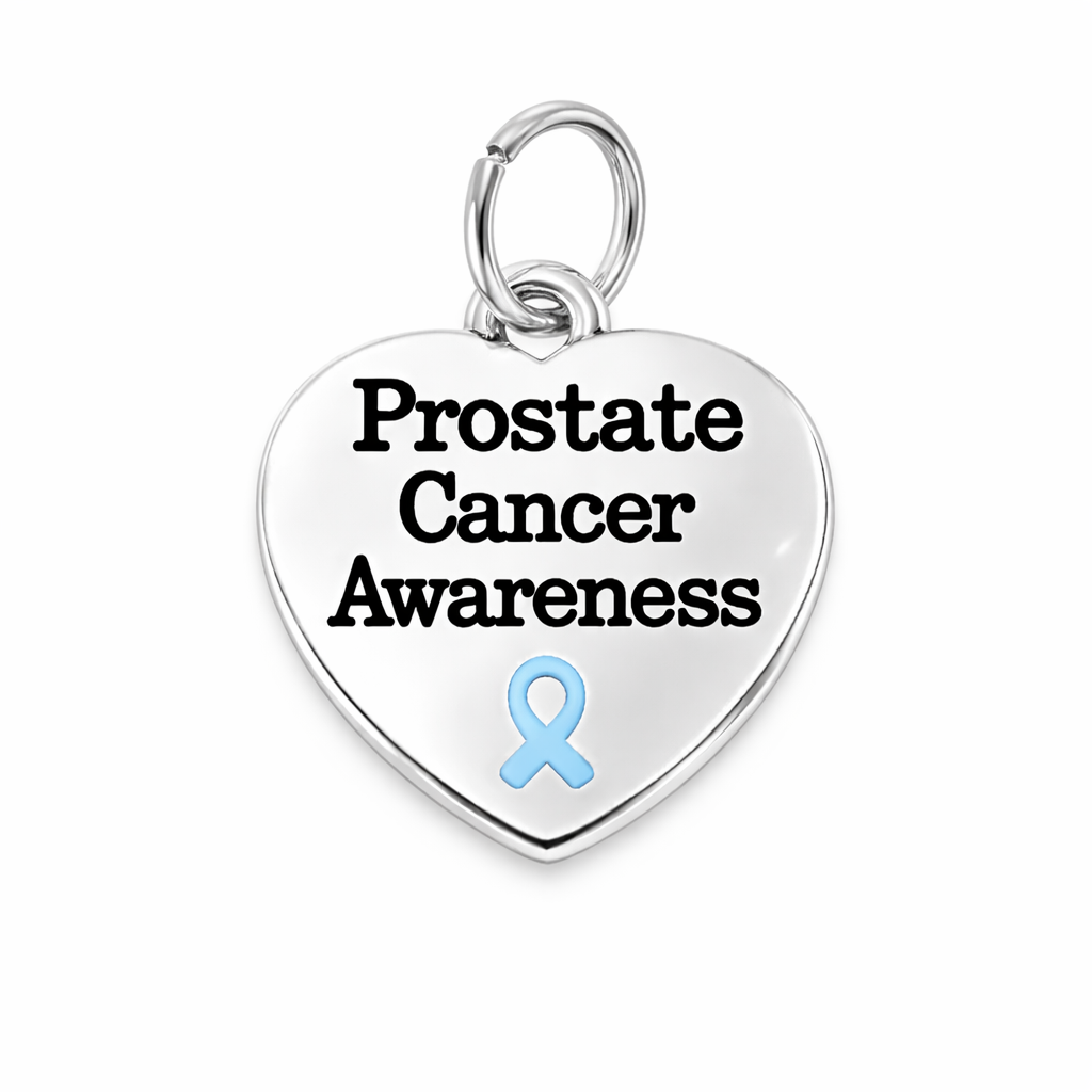 Prostate Cancer Awareness Heart Charms