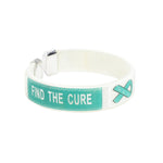 25 Child Size Teal Ribbon Cure Bangle Bracelets - Fundraising For A Cause