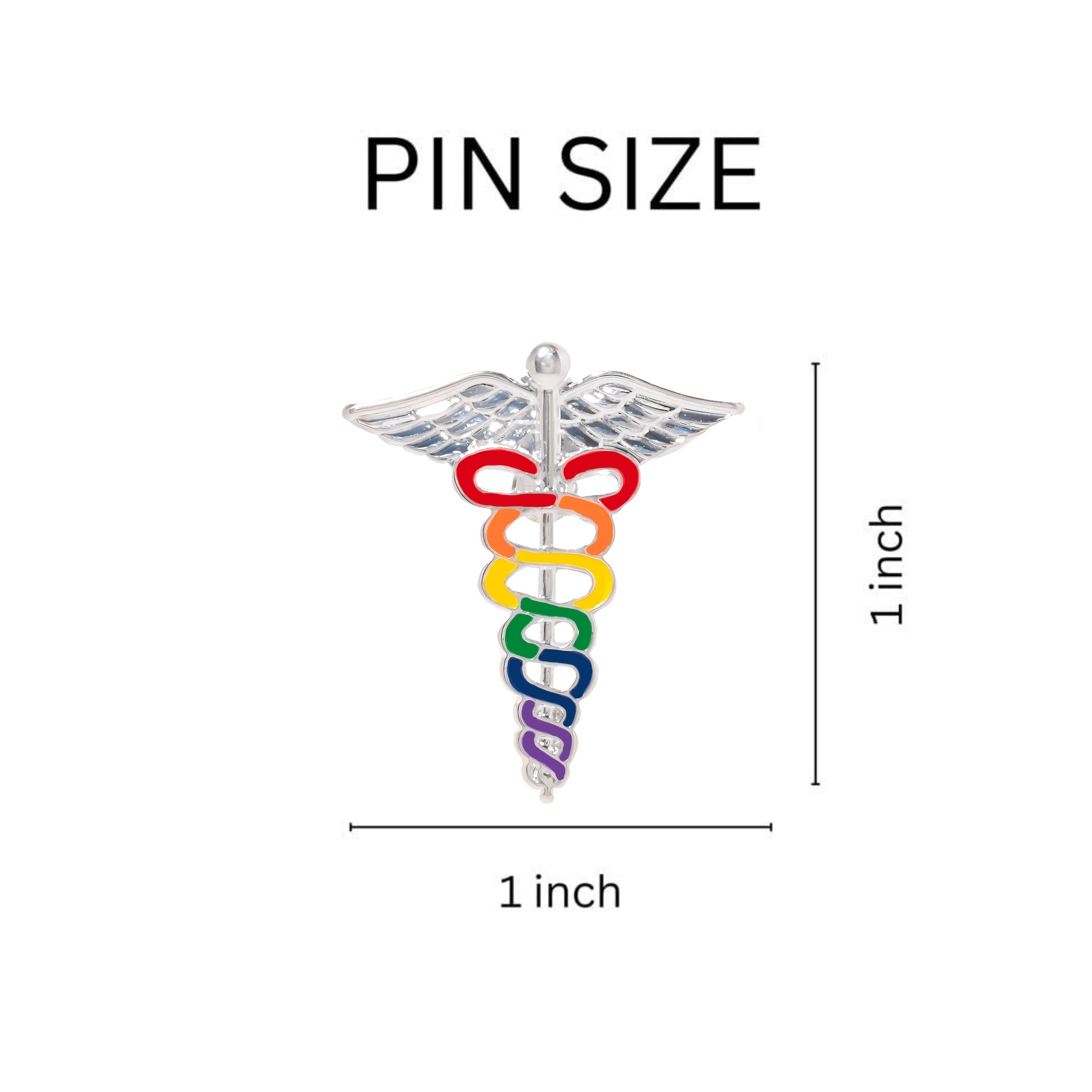 Rainbow Caduceus Pins - Fundraising For A Cause