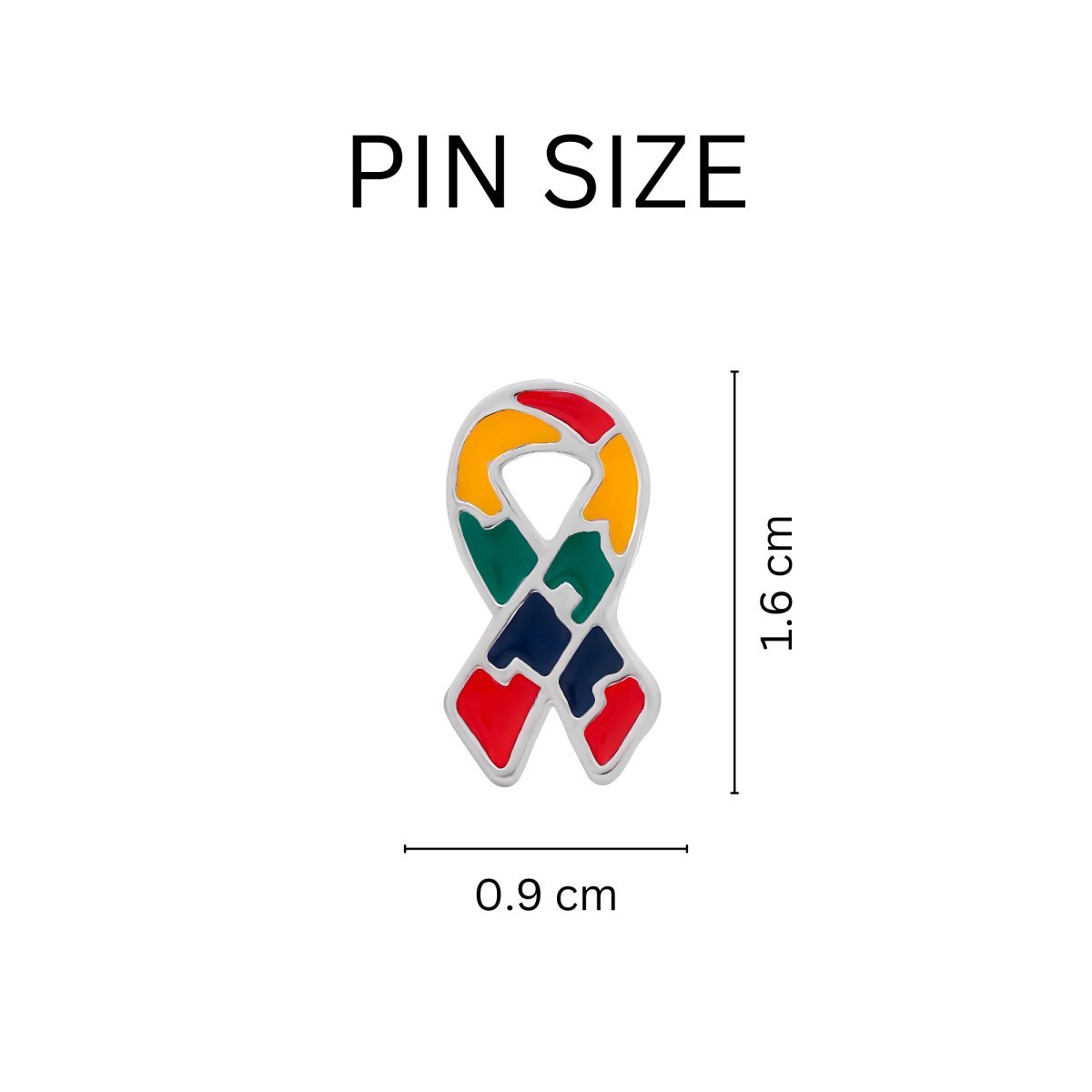25 Small Flat Autism Ribbon Pins - Fundraising For A Cause