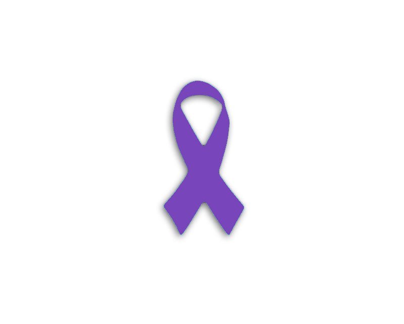 25 Purple Ribbon Awareness Decals - Fundraising For A Cause