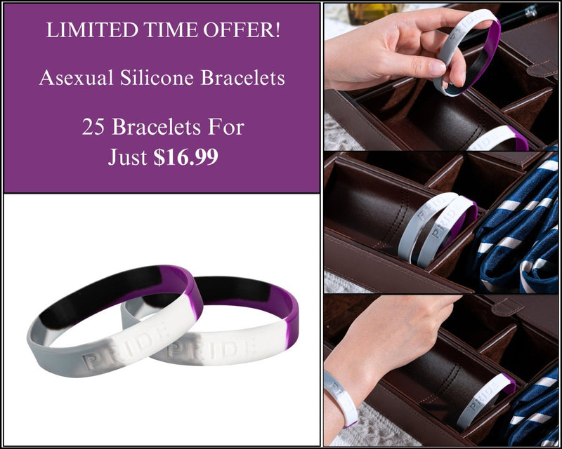 25 Asexual Silicone Bracelets - $16.99 - Fundraising For A Cause