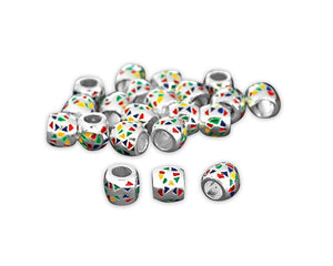 25 Autism Ribbon Barrel Charms - Fundraising For A Cause