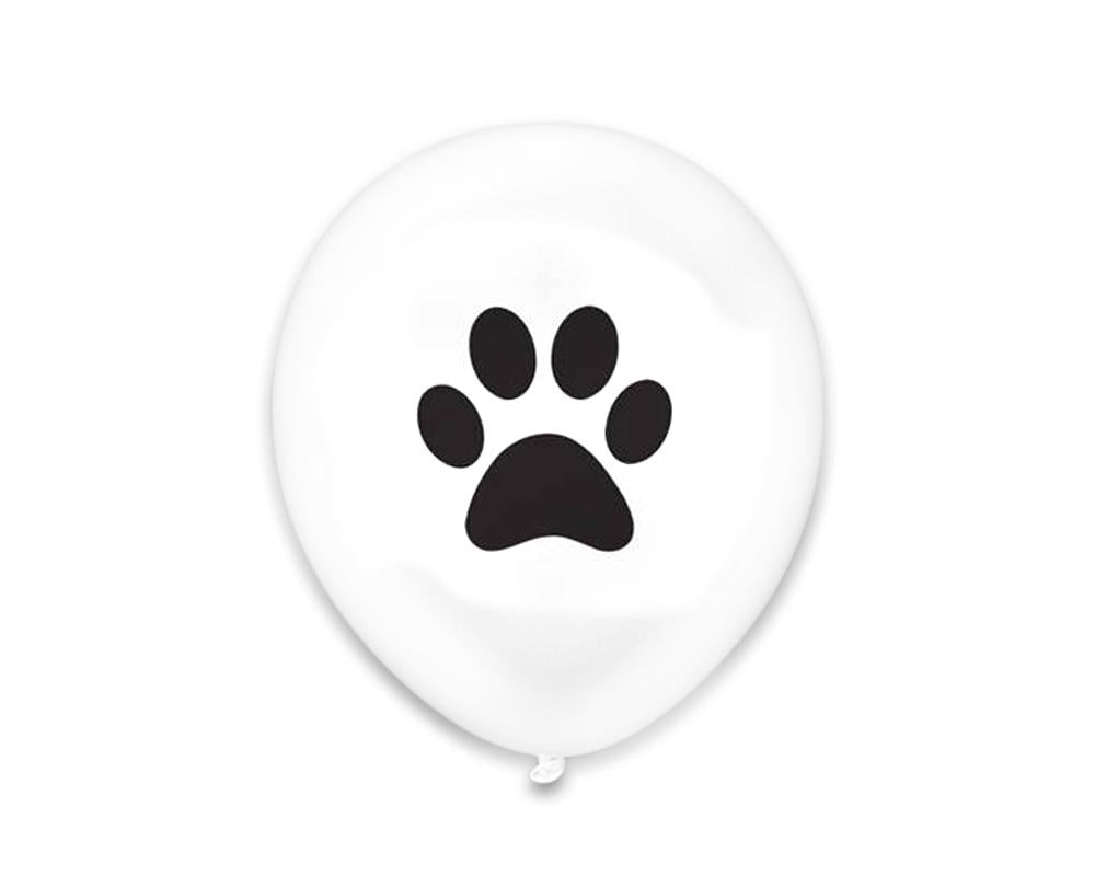 25 Black Paw Print Balloons - Fundraising For A Cause